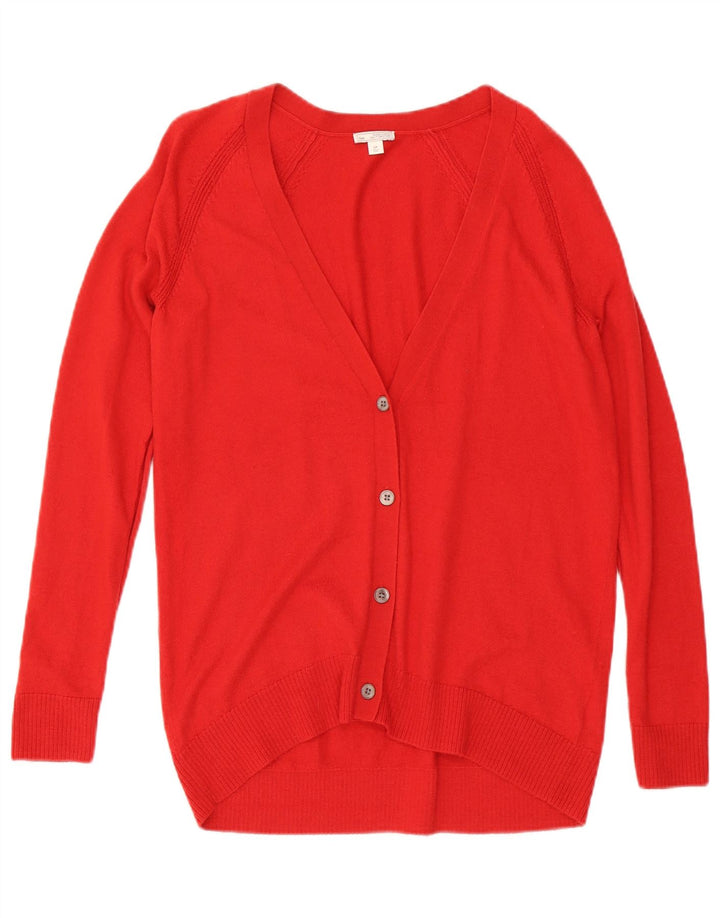 Gap Dame Oversized Cardigan Sweater UK 10 Lille Rød Nylon