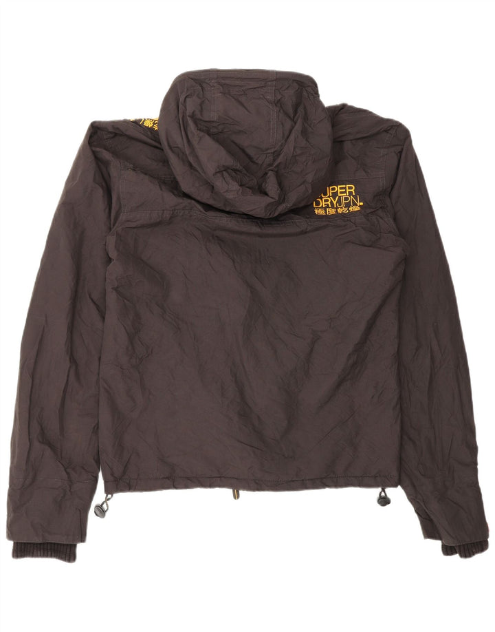 Superdry Windcheater Graphic Windbreaker Jacket UK 36 Small Black