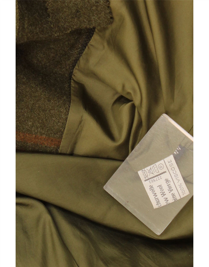 Resi Hammerer Dame 2 Button Blazer Jacket IT 44 Medium Khaki Ternet Uld