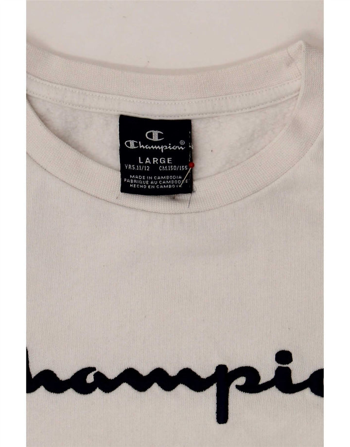Champion Boys Grafisk Sweatshirt Jumper 11-12 år Stor Hvid