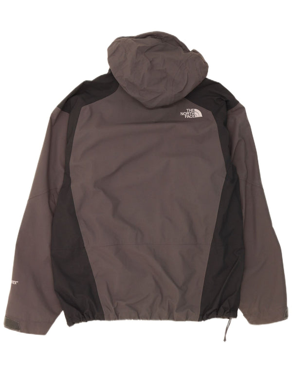 The North Face Regnjakke med hætte til mænd UK 40 Large Grå Colourblock Nylon
