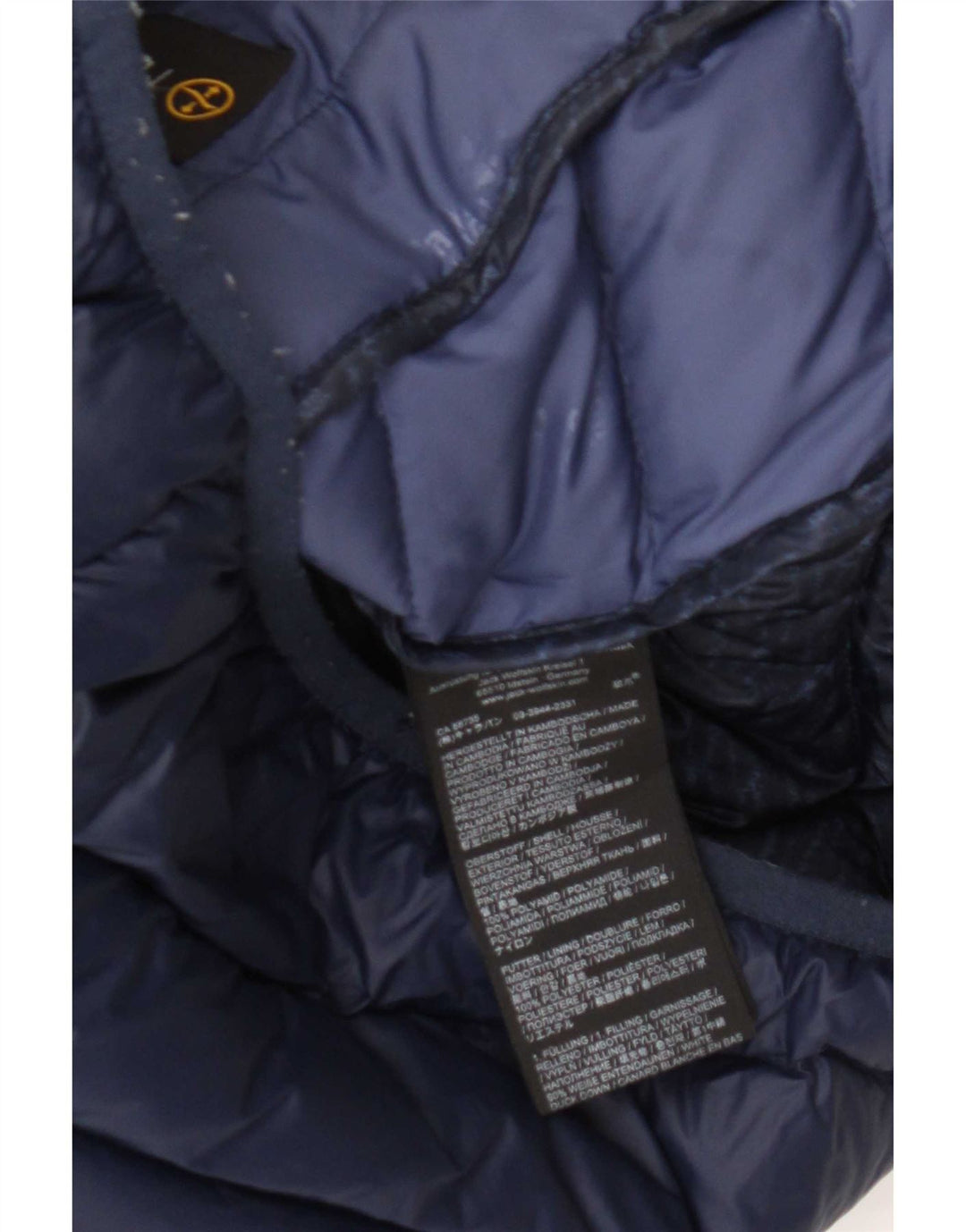 Jack Wolfskin Dame Polstret jakke UK 8/10 Small Navy Blue Nylon