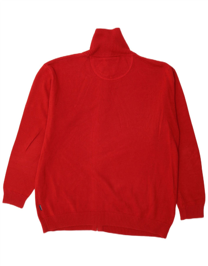 Basefield Herre Cardigan Sweater 2XL Rød Bomuld