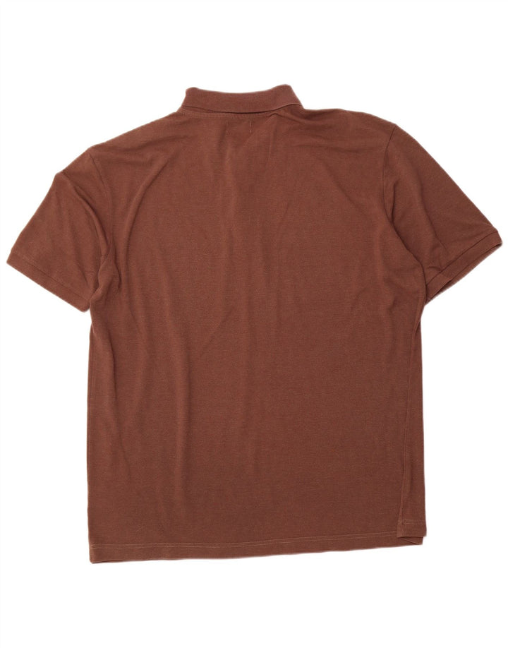 KAPPA Poloskjorte til mænd 2XL brun bomuld