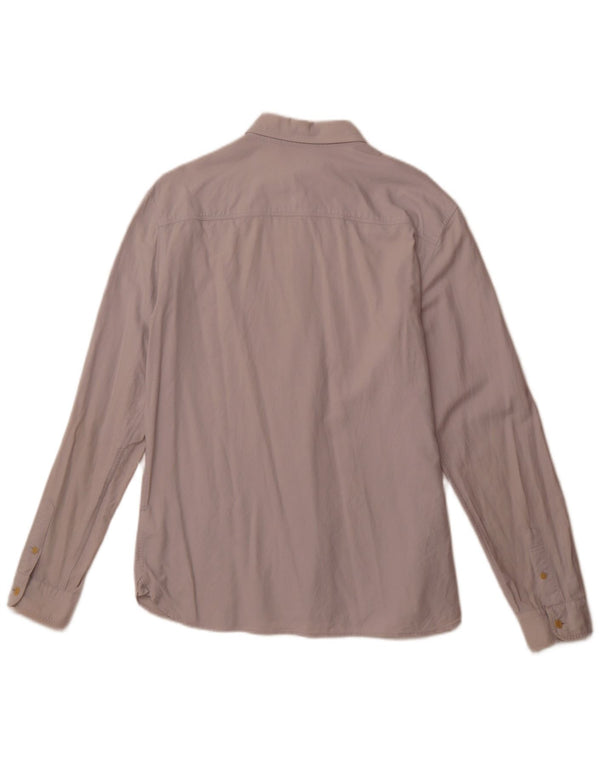 All Saints Mens Shirt Medium Off White Cotton