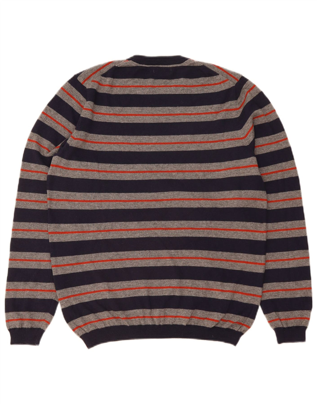 Sun68 Herre rund hals sweater lille marineblå stribet uld
