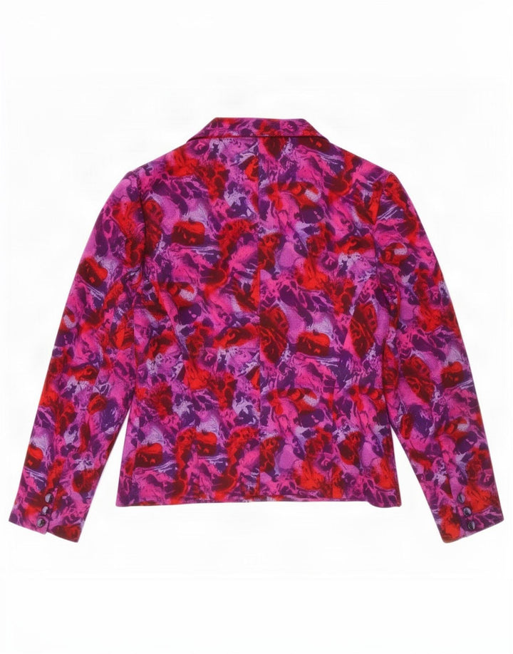 Vintage Dame 2 Button Blazer Jacket UK 12 Medium Multicolored Floral