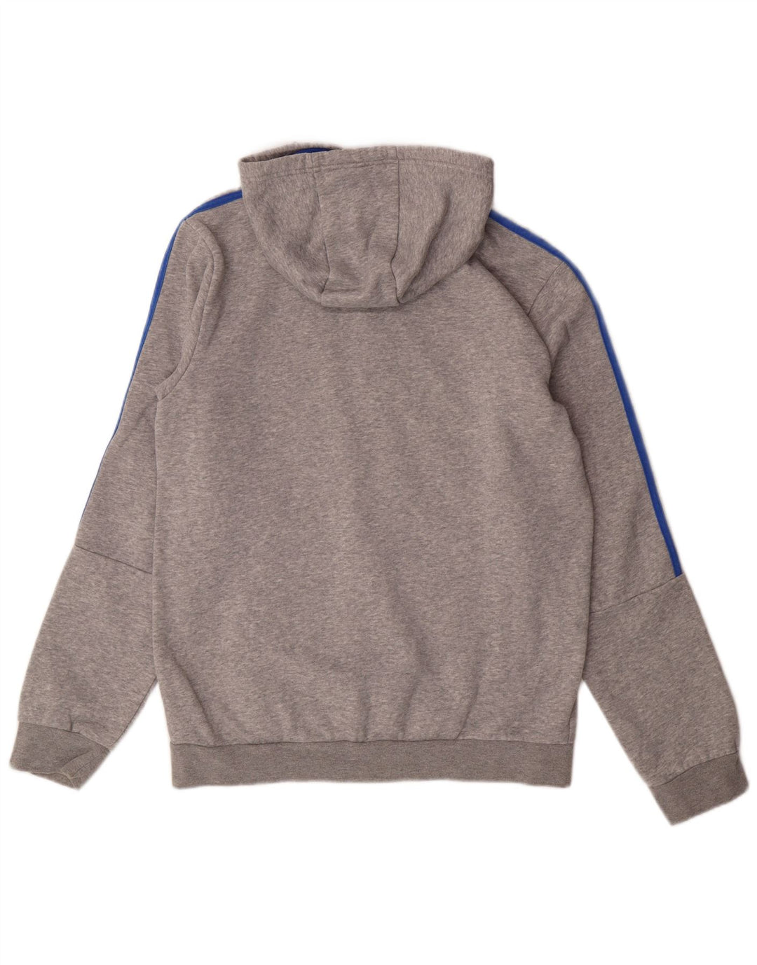 ADIDAS Mens Zip Hoodie Sweater Medium Grey Cotton
