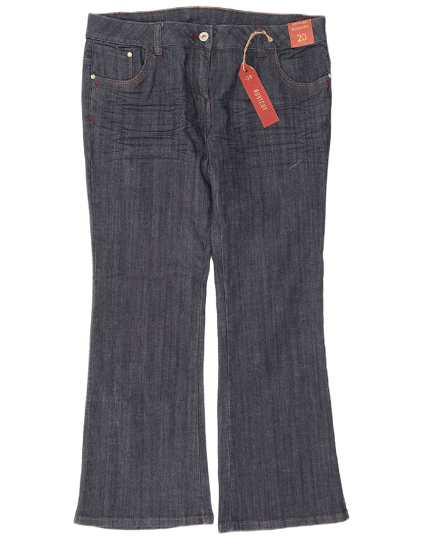 Dorothy Perkins Womens Bootcut Jeans UK 20 2XL W40 L31 Navy Blue Cotton