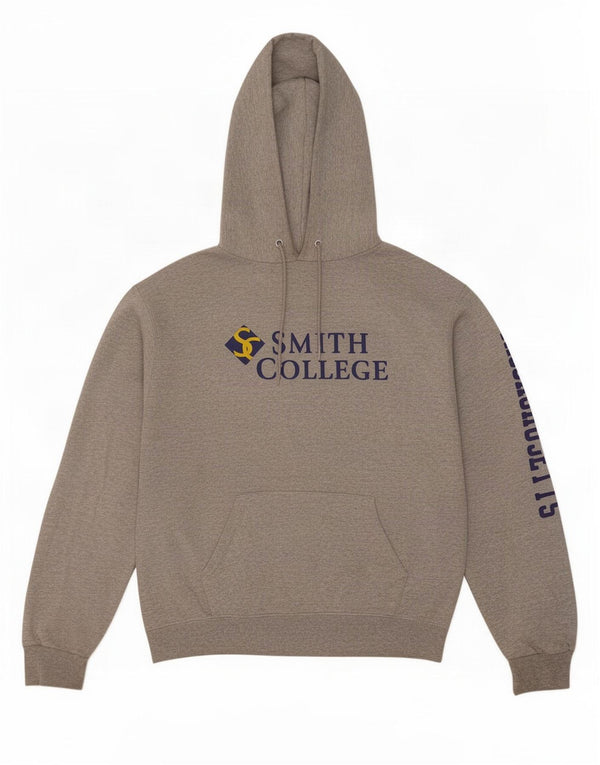 Champion Herre Smith College Massachusetts Hoodie Jumper Medium Grey Flecked