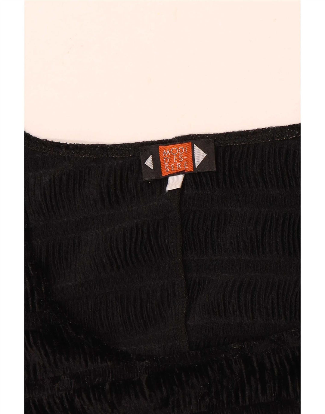 Vintage Dame Bluse Top UK 10 Small Black