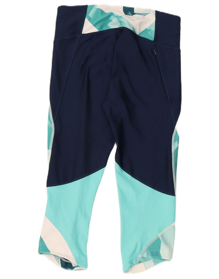 Under Armour Compression Leggings til kvinder UK 12 Medium Turkis Geometric