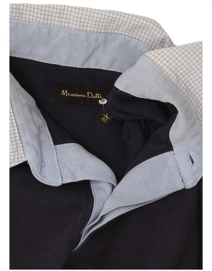 Massimo Dutti Herre Polo Shirt Large Navy Blue