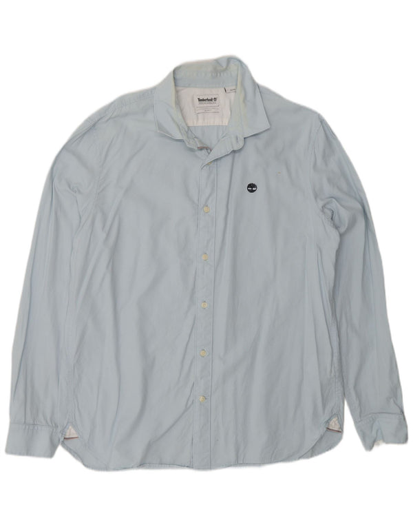 Timberland Herre Slim Fit skjorte XL blå bomuld
