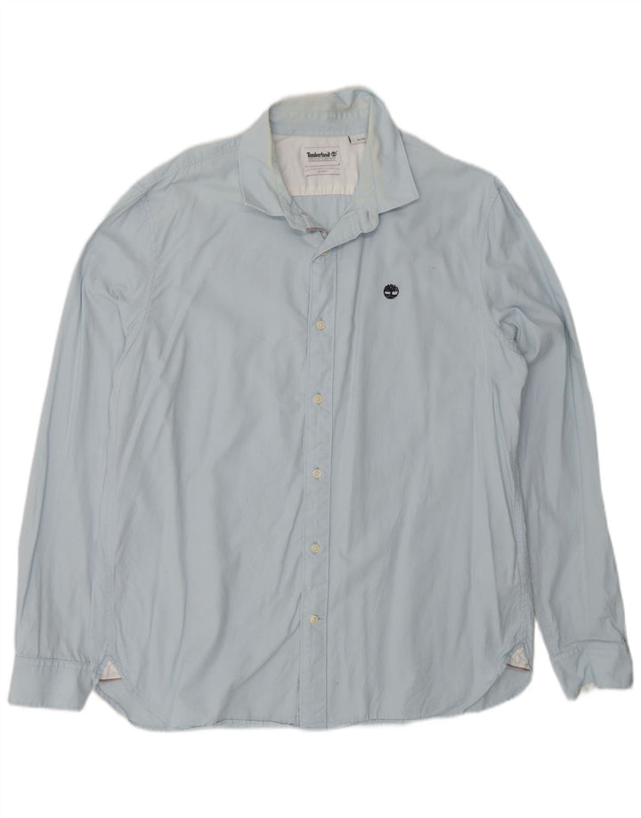 Timberland Herre Slim Fit skjorte XL blå bomuld