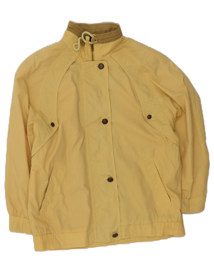 VINTAGE Womens Bomber Jacket UK 14 Large Yellow Cotton Vintage Vintage and Second-Hand Vintage from Messina Hembry 