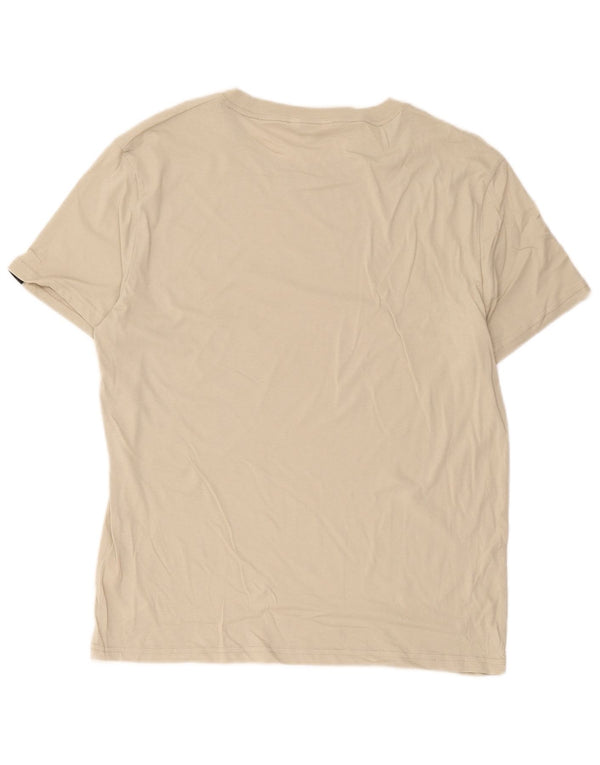 Calvin Klein Herre grafisk T-shirt Top Medium Beige Bomuld