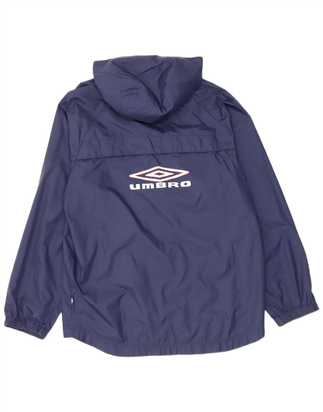 UMBRO Grafisk regnjakke med hætte til mænd UK 36 Lille marineblå nylon