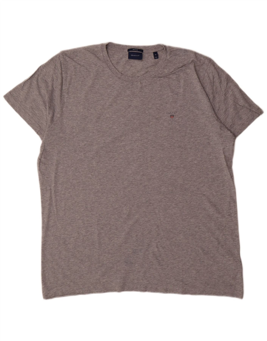 GANT Herre Regular Fit T-Shirt Top XL Grå Bomuld
