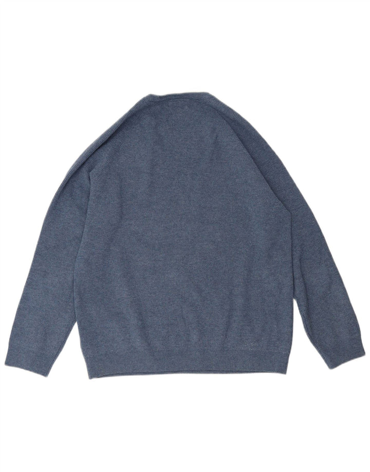 Marks & Spencer Herre sweater med rund hals XL blå polyester