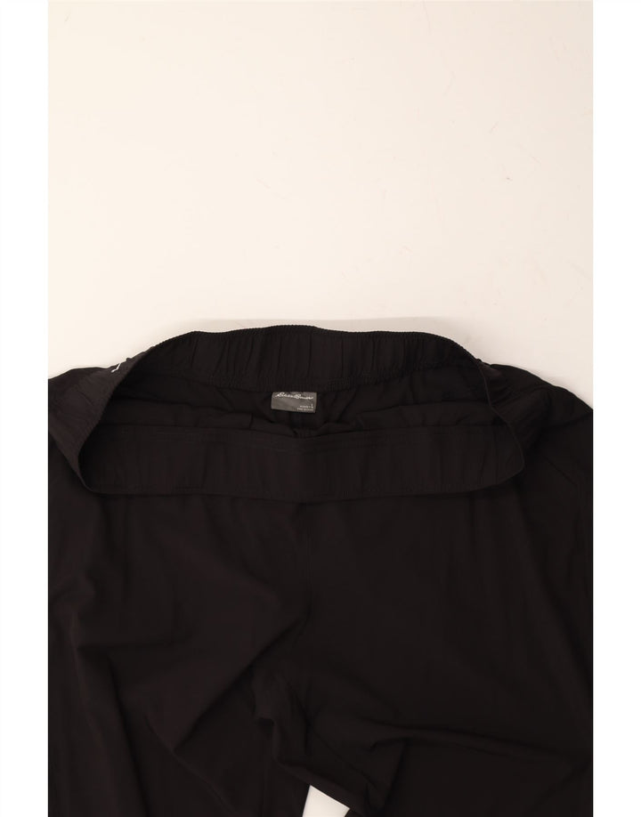 EDDIE BAUER Womens Tracksuit Trousers UK 14 Large  Black Polyester Vintage Eddie Bauer and Second-Hand Eddie Bauer from Messina Hembry 