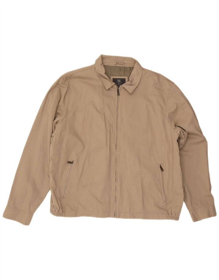 Marks & Spencer Herre Bomber Jacket UK 44 2XL Beige Bomuld