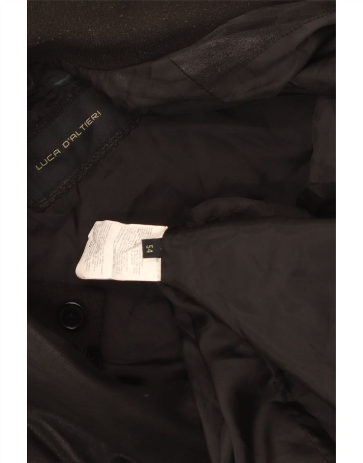 Luca D'altieri Herre Bomber Læderjakke UK 38 Medium Brun Læder
