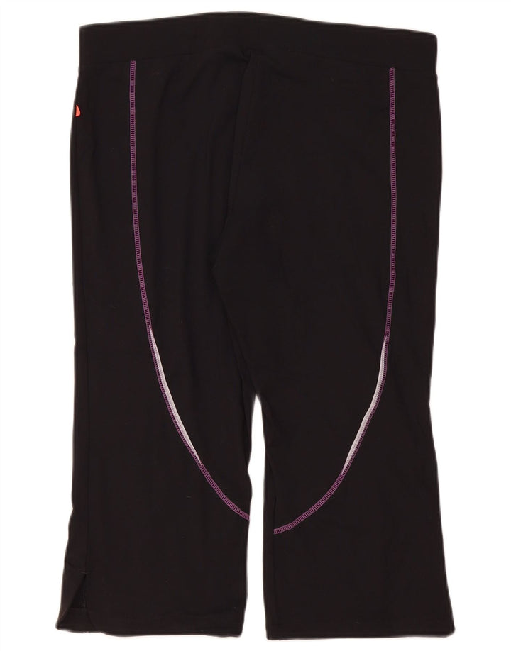 Marks & Spencer Dame Capri Træningsdragt Bukser UK 16 Large Black Polyester