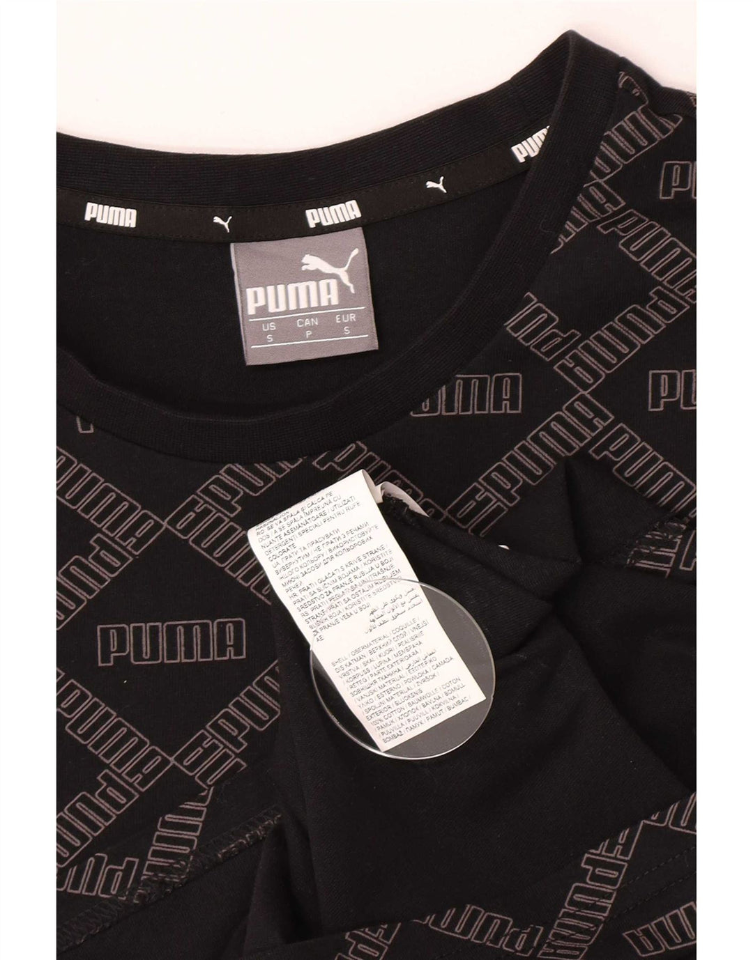 Puma Herre grafisk T-shirt top lille sort bomuld