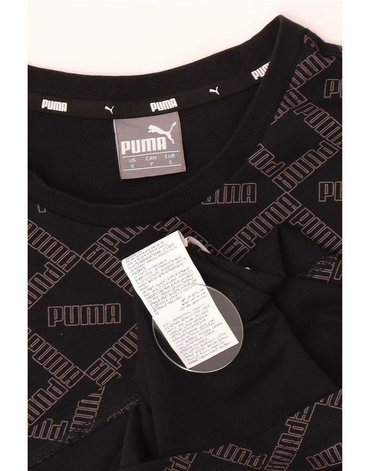 Puma Herre grafisk T-shirt top lille sort bomuld