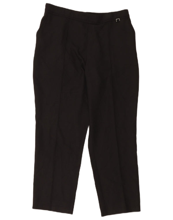 Marks & Spencer Dame Cropped Trousers UK 14 Large W34 L24 Black Polyester