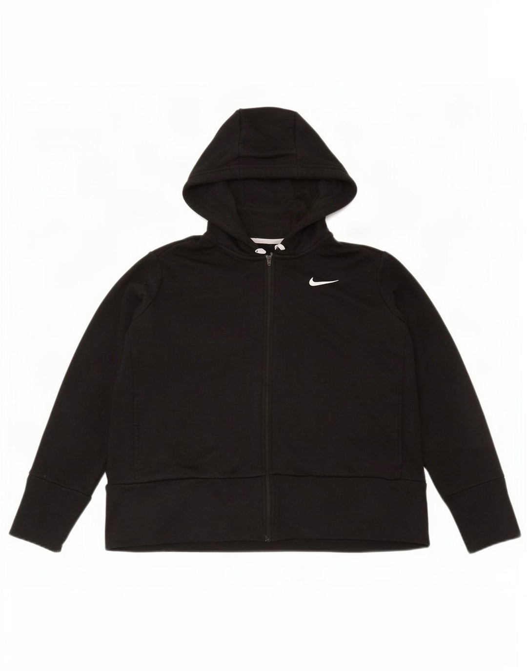 Nike Dame Dri Fit Hættetrøje Sweater UK 16 Stor Sort Polyester