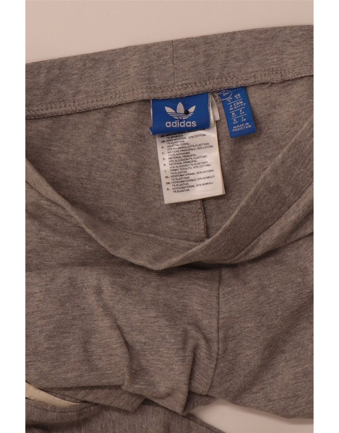 ADIDAS Dame Leggings UK 6 XS Grå Bomuld