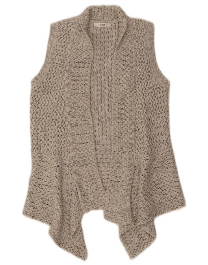 Marks & Spencer Dame Ærmeløs Åben Cardigan Sweater UK 10 Small Grey