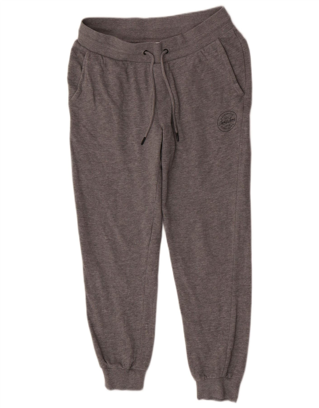 Jack & Jones Mens Tracksuit Trousers Joggers Medium Grey Flecked Cotton
