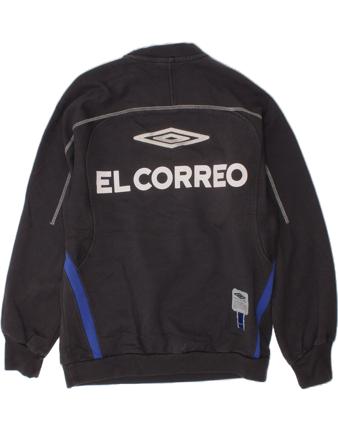 UMBRO Boys Graphic Sweatshirt Jumper 11-12 Years Grey Cotton Vintage Umbro and Second-Hand Umbro from Messina Hembry 