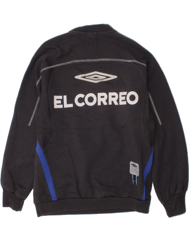 UMBRO Boys Graphic Sweatshirt Jumper 11-12 Years Grey Cotton Vintage Umbro and Second-Hand Umbro from Messina Hembry 