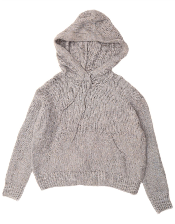 ZARA Oversized hættetrøje til kvinder UK 10 Small Blue Flecked