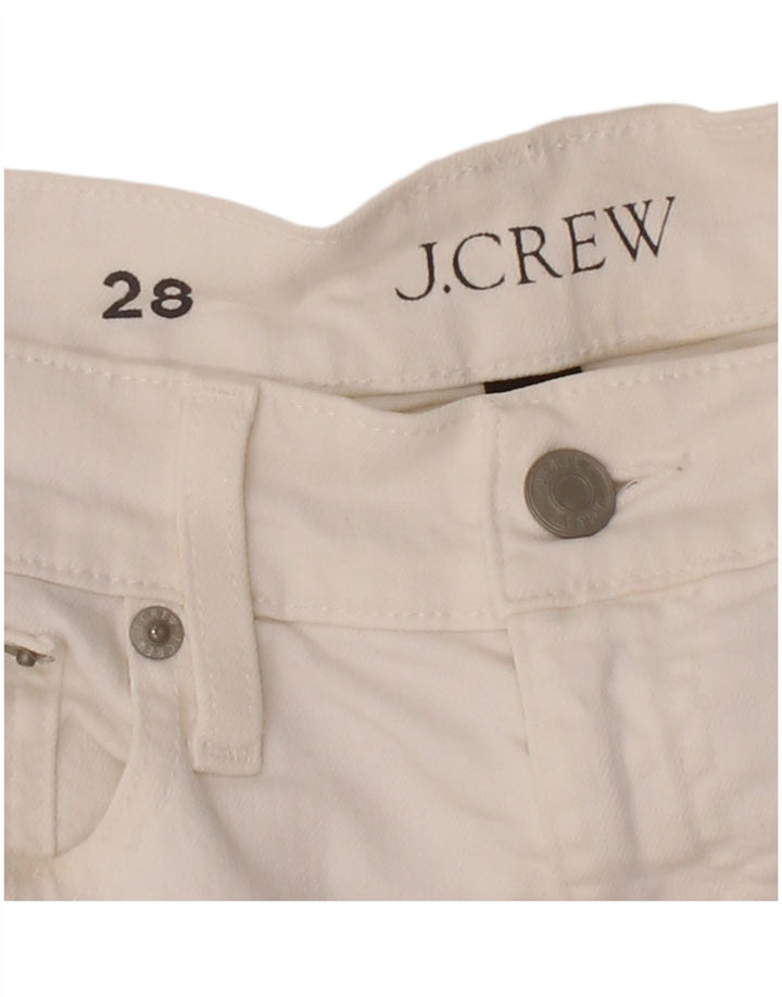 J. CREW Womens Straight Jeans W28 L28 White Cotton