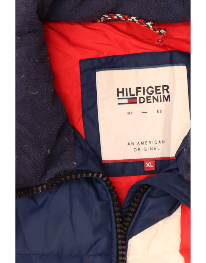 Tommy Hilfiger Herre polstret jakke UK 42 XL Flerfarvet Colourblock