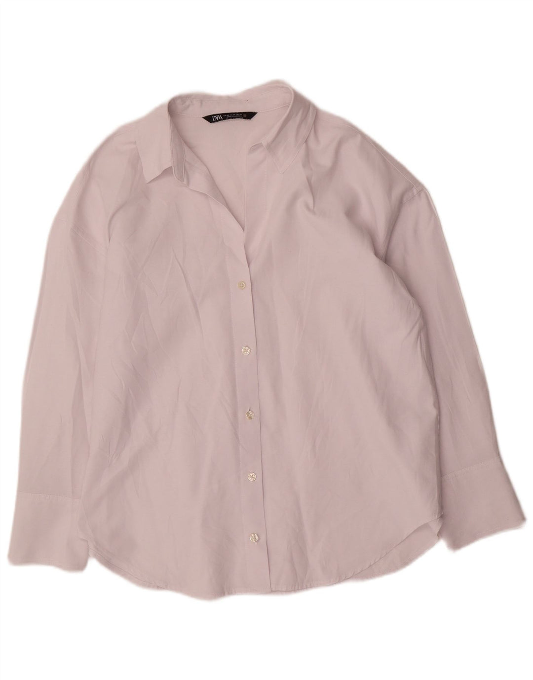 Zara oversize skjorte til kvinder UK 6 XS hvid bomuld