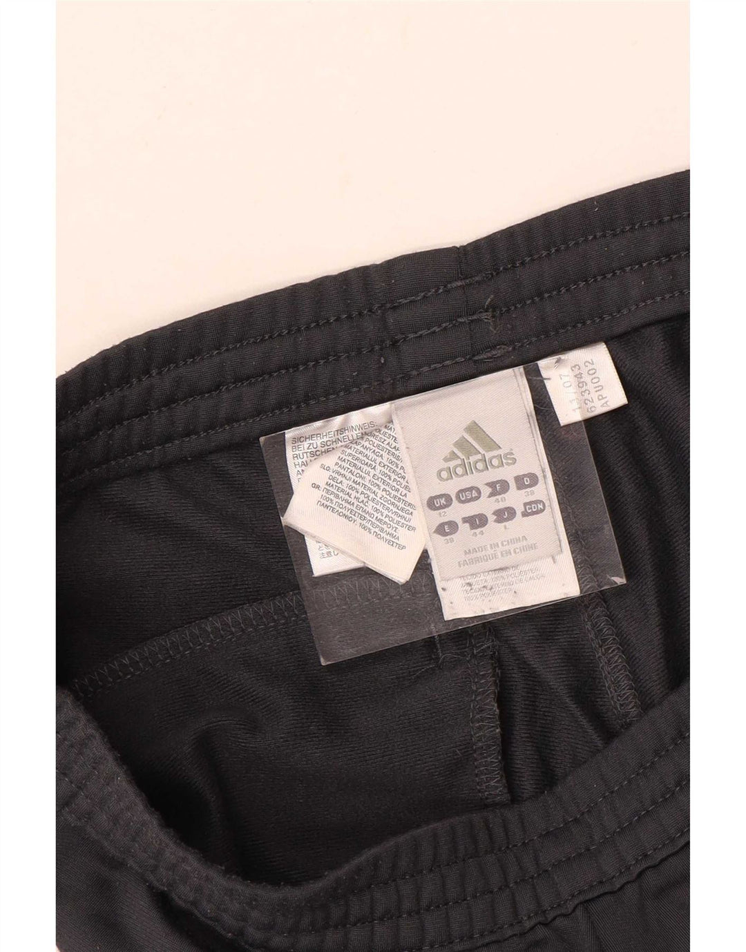 Adidas Træningsdragtsbukser til kvinder UK 12 Medium Sort Polyester