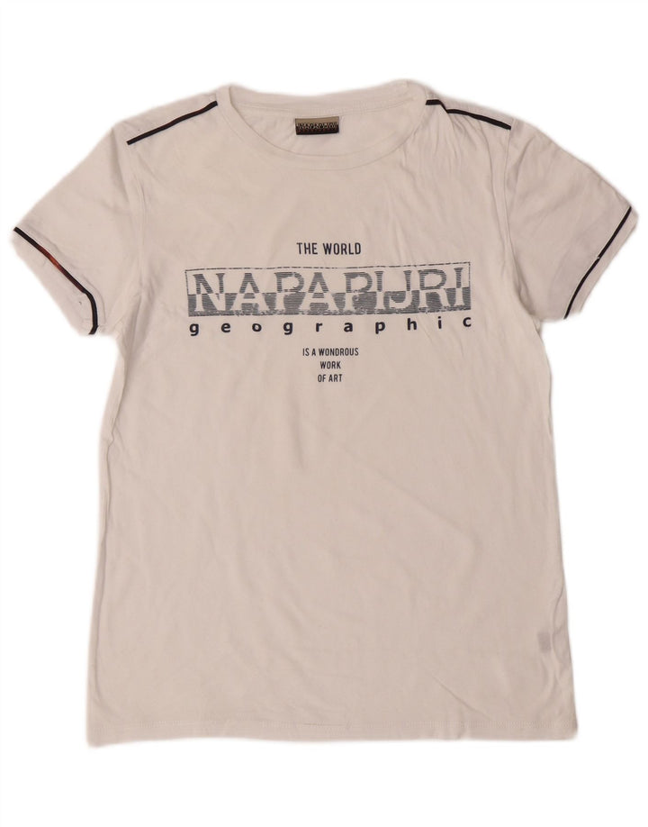 NAPAPIJRI Boys Graphic T-Shirt Top 11-12 Years White