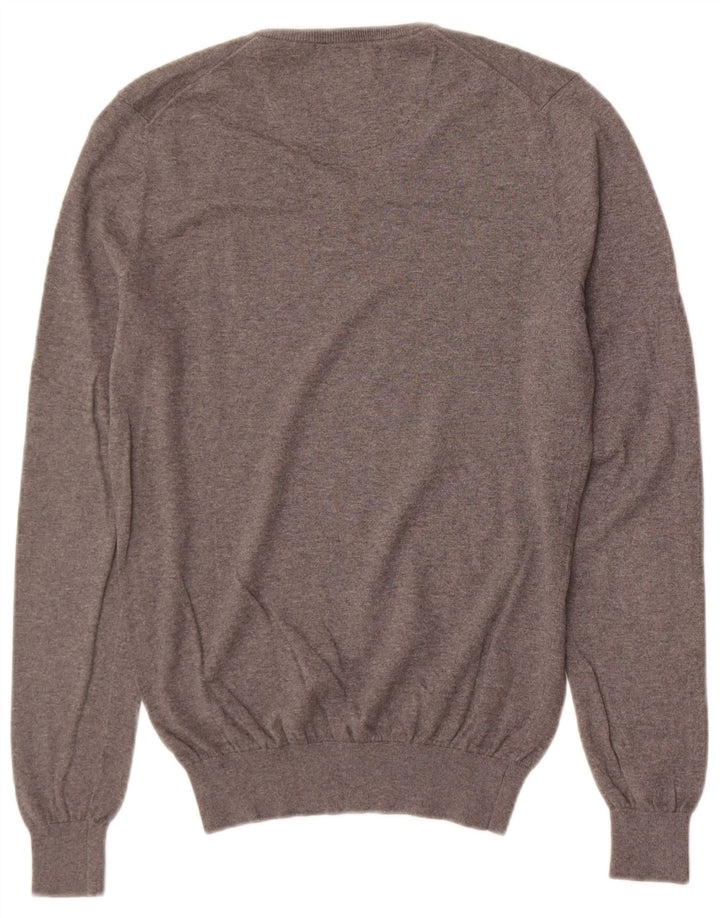 Massimo Dutti Herre V-hals sweater lille grå bomuld
