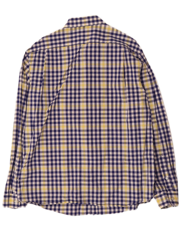 Tommy Hilfiger herre Slim Fit skjorte str. 17 1/2 XL blå ternet bomuld