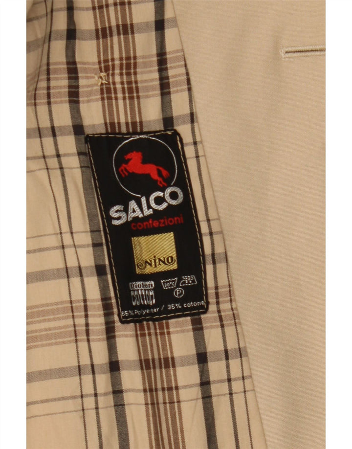 SALCO Womens Trench Coat UK 8 Small Beige Polyester