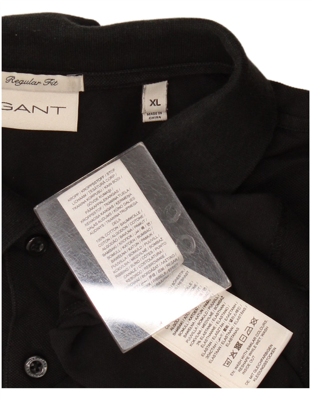 Gant Herre Regular Fit Polo Shirt XL Sort Bomuld