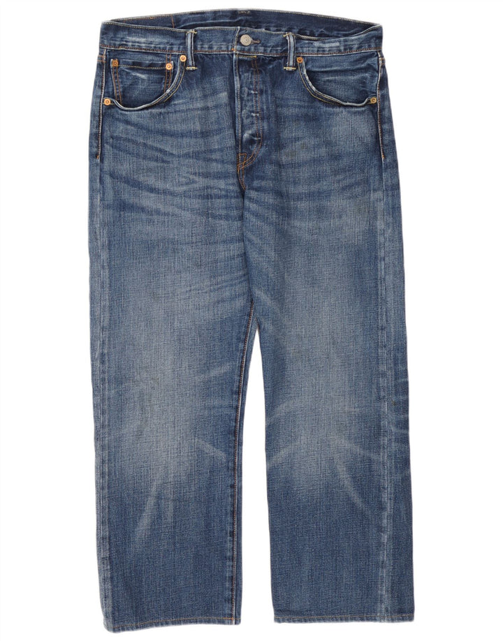 Levi's Mens 501 Cropped Jeans W34 L25 Blå