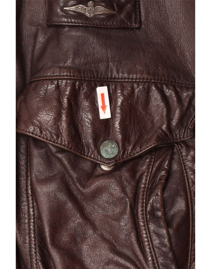 Vintage herre læderjakke UK 40 Stor brunt læder