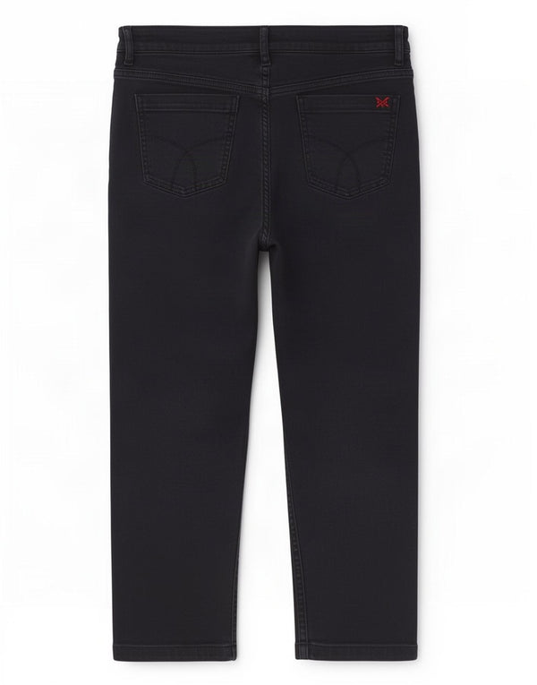 Crew Clothing Dame Cropped Jeans UK 16 Large W34 L24 Navy Blue Bomuld